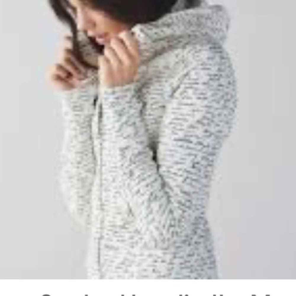 Lululemon Scuba Hoodie II White & Black Manifesto Script Full Zip Jacket - Picture 9 of 9